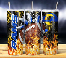 Load image into Gallery viewer, Professional Football Glove on Fire Tumbler Graphics Package