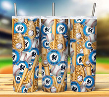 Load image into Gallery viewer, Professional Baseball Seamless Tumbler Graphics Package