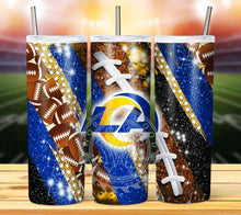 Load image into Gallery viewer, Professional Football Glitter Tumbler Graphics Package