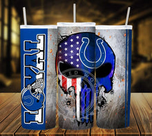 Load image into Gallery viewer, Professional Football Loyal Skull Tumbler Graphics Package
