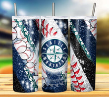 Load image into Gallery viewer, Professional Baseball Glitter Tumbler Graphics Package