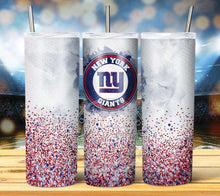 Load image into Gallery viewer, Professional Football Watercolor Glitter Tumbler Graphics Package