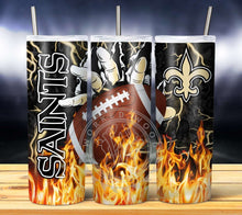 Load image into Gallery viewer, Professional Football Glove on Fire Tumbler Graphics Package