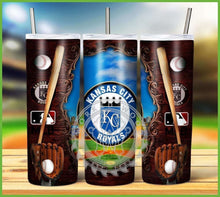 Load image into Gallery viewer, Professional Baseball Wooden Frame Tumbler Graphics Package
