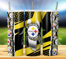 Load image into Gallery viewer, Professional Football Ripped Hole Tumbler Graphics Package