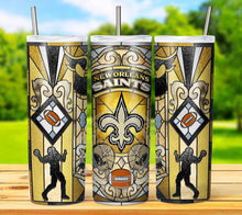Load image into Gallery viewer, Professional Football Stained Glass v1 Tumbler Graphics Package