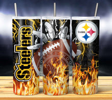 Load image into Gallery viewer, Professional Football Glove on Fire Tumbler Graphics Package