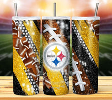 Load image into Gallery viewer, Professional Football Glitter Tumbler Graphics Package