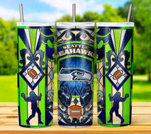 Load image into Gallery viewer, Professional Football Stained Glass v1 Tumbler Graphics Package