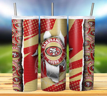 Load image into Gallery viewer, Professional Football Ripped Hole Tumbler Graphics Package