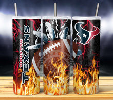 Load image into Gallery viewer, Professional Football Glove on Fire Tumbler Graphics Package