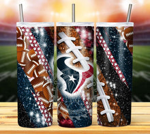 Load image into Gallery viewer, Professional Football Glitter Tumbler Graphics Package