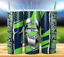 Load image into Gallery viewer, Professional Football Ripped Hole Tumbler Graphics Package