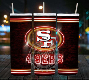 Professional Football Neon Lights Tumbler Graphics Package