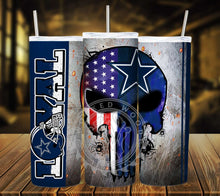 Load image into Gallery viewer, Professional Football Loyal Skull Tumbler Graphics Package