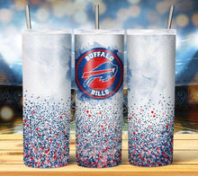 Load image into Gallery viewer, Professional Football Watercolor Glitter Tumbler Graphics Package