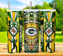Load image into Gallery viewer, Professional Football Stained Glass v1 Tumbler Graphics Package