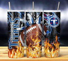 Load image into Gallery viewer, Professional Football Glove on Fire Tumbler Graphics Package