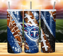 Load image into Gallery viewer, Professional Football Glitter Tumbler Graphics Package