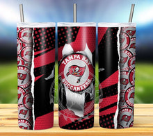 Load image into Gallery viewer, Professional Football Ripped Hole Tumbler Graphics Package