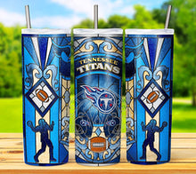 Load image into Gallery viewer, Professional Football Stained Glass v1 Tumbler Graphics Package