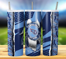 Load image into Gallery viewer, Professional Football Ripped Hole Tumbler Graphics Package