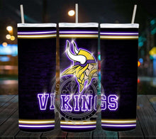 Load image into Gallery viewer, Professional Football Neon Lights Tumbler Graphics Package
