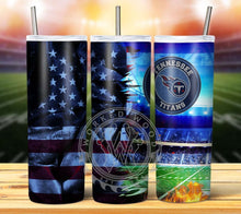 Load image into Gallery viewer, Professional Football Grunge Tumbler Graphics Package