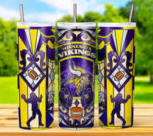 Load image into Gallery viewer, Professional Football Stained Glass v1 Tumbler Graphics Package
