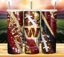 Load image into Gallery viewer, Professional Football Glitter Tumbler Graphics Package