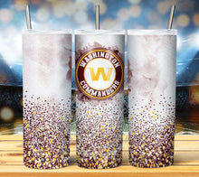 Load image into Gallery viewer, Professional Football Watercolor Glitter Tumbler Graphics Package