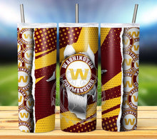 Load image into Gallery viewer, Professional Football Ripped Hole Tumbler Graphics Package