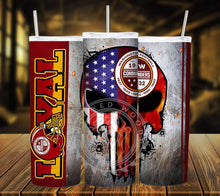 Load image into Gallery viewer, Professional Football Loyal Skull Tumbler Graphics Package
