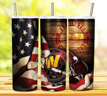 Load image into Gallery viewer, Professional Football Helmet and Flag Tumbler Graphics Package