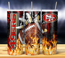 Load image into Gallery viewer, Professional Football Glove on Fire Tumbler Graphics Package