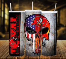 Load image into Gallery viewer, Professional Football Loyal Skull Tumbler Graphics Package