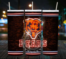Load image into Gallery viewer, Professional Football Neon Lights Tumbler Graphics Package