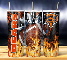 Load image into Gallery viewer, Professional Football Glove on Fire Tumbler Graphics Package