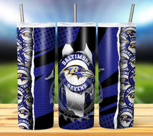Load image into Gallery viewer, Professional Football Ripped Hole Tumbler Graphics Package