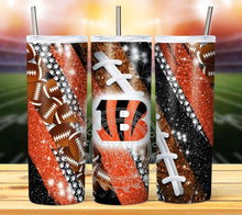 Load image into Gallery viewer, Professional Football Glitter Tumbler Graphics Package