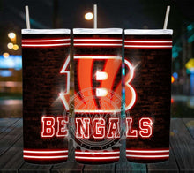 Load image into Gallery viewer, Professional Football Neon Lights Tumbler Graphics Package