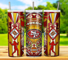 Load image into Gallery viewer, Professional Football Stained Glass v1 Tumbler Graphics Package