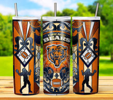Load image into Gallery viewer, Professional Football Stained Glass v1 Tumbler Graphics Package