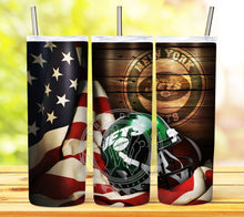 Load image into Gallery viewer, Professional Football Helmet and Flag Tumbler Graphics Package