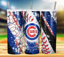 Load image into Gallery viewer, Professional Baseball Glitter Tumbler Graphics Package