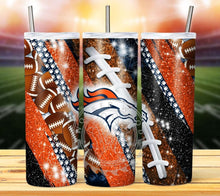 Load image into Gallery viewer, Professional Football Glitter Tumbler Graphics Package