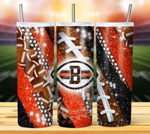 Load image into Gallery viewer, Professional Football Glitter Tumbler Graphics Package