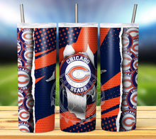 Load image into Gallery viewer, Professional Football Ripped Hole Tumbler Graphics Package