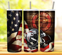 Load image into Gallery viewer, Professional Football Helmet and Flag Tumbler Graphics Package
