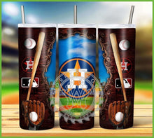 Load image into Gallery viewer, Professional Baseball Wooden Frame Tumbler Graphics Package